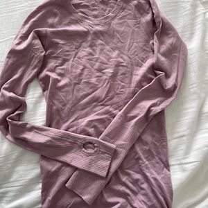 purple lululemon long sleeve swiftly tech